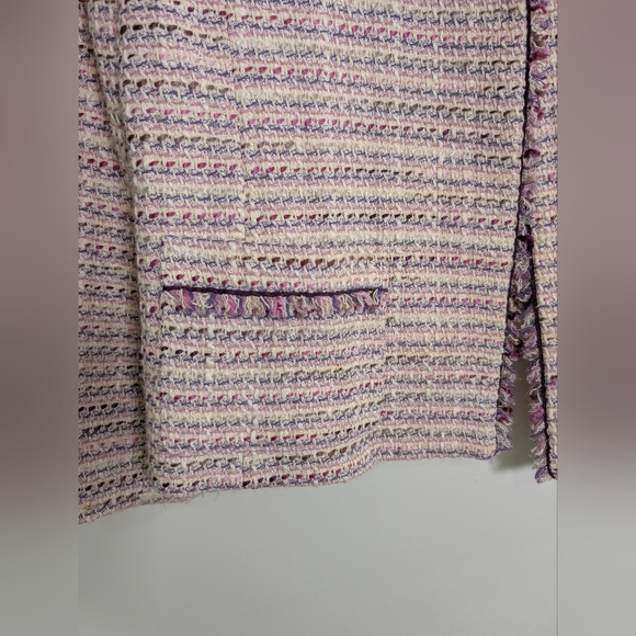 Kasper Tweed Jacket Plus Size 18 Boucle Fringe Career Classic Office Corpcore - Picture 7 of 9